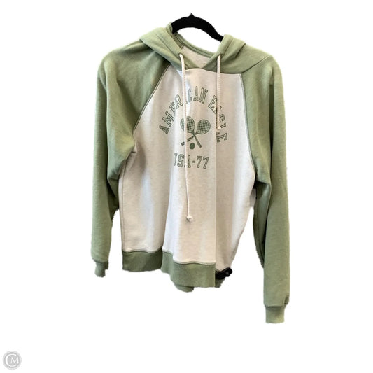 Sweatshirt Hoodie By American Eagle In Cream, Size: S