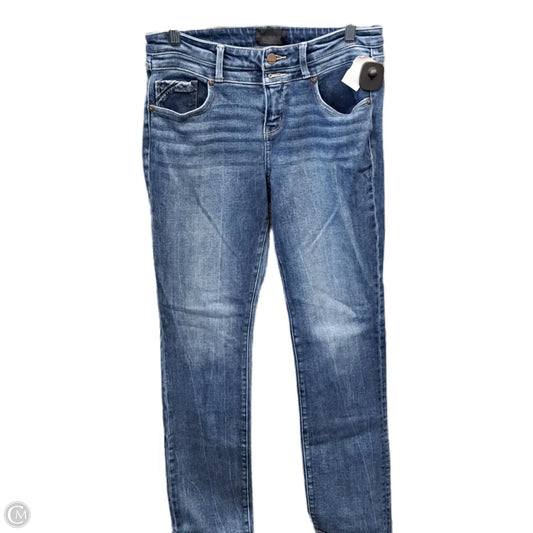 Jeans Straight By Buckle Black In Blue Denim, Size: 6