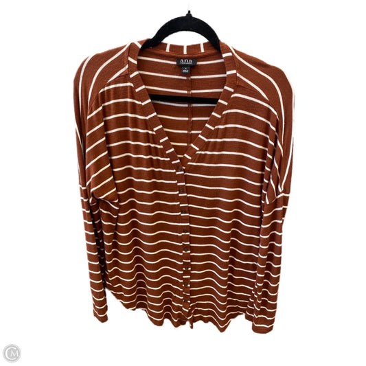 Top Long Sleeve By Ana In Striped Pattern, Size: S