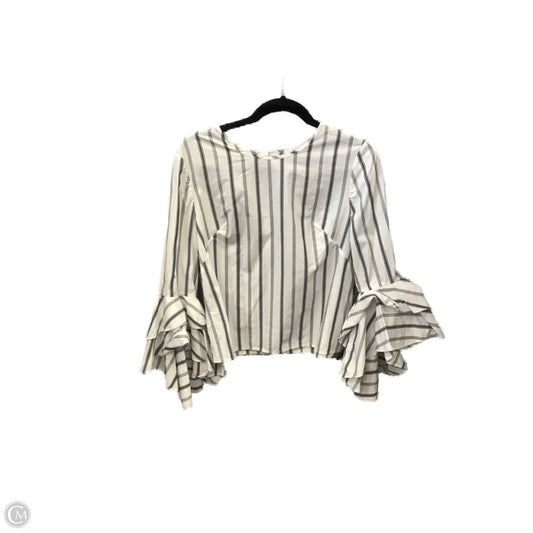 Top Long Sleeve Designer By Milly In Striped Pattern, Size: M