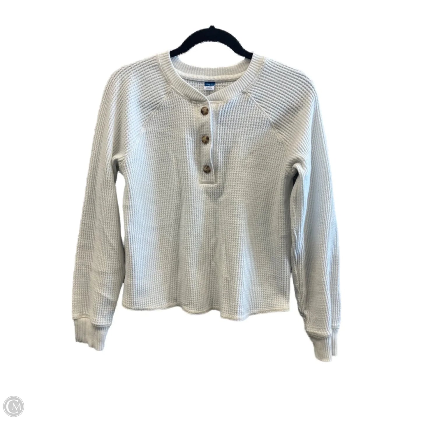 Top Long Sleeve By Old Navy In White, Size: S