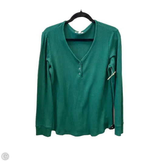 Top Long Sleeve By Maurices In Green, Size: L