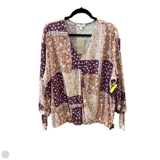 Top Long Sleeve By Como Vintage In Purple, Size: Xl