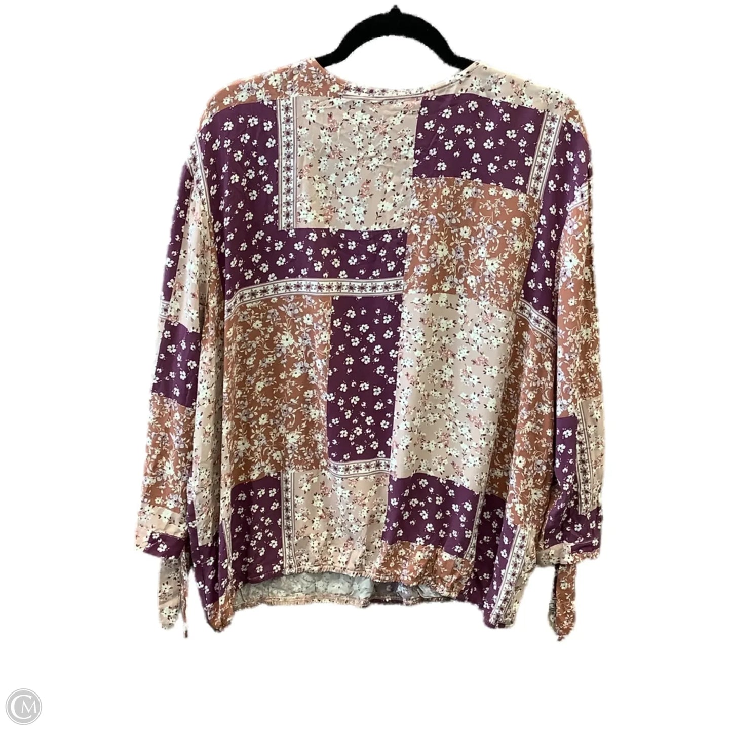 Top Long Sleeve By Como Vintage In Purple, Size: Xl