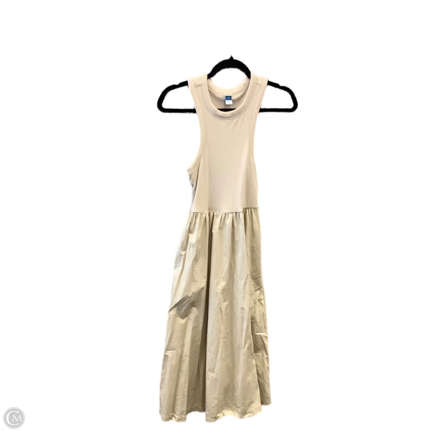 Dress Casual Midi By Old Navy In Beige, Size: S