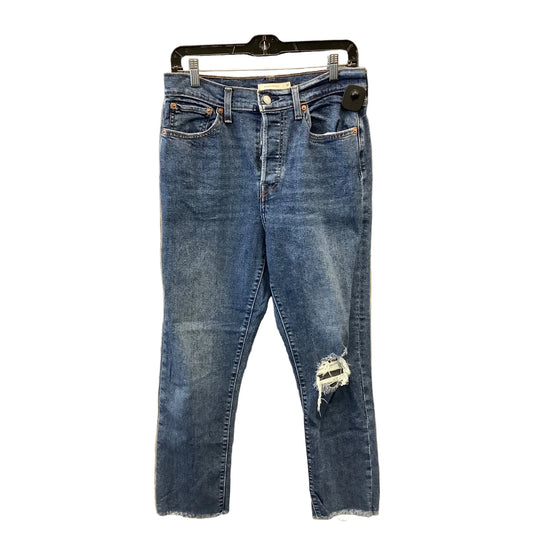 Jeans Straight By Levis In Blue Denim, Size: 12