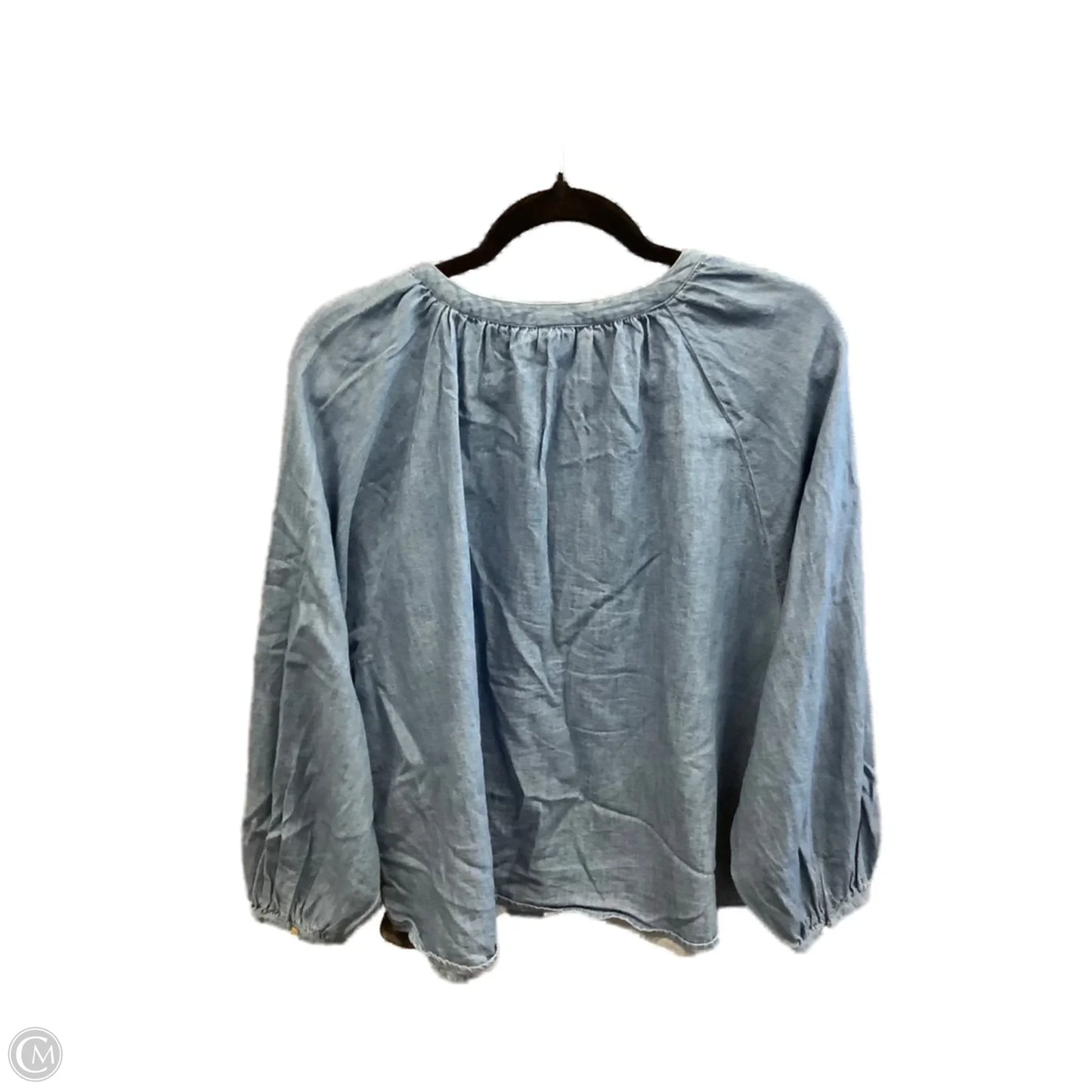 Top Long Sleeve By Old Navy In Blue Denim, Size: L