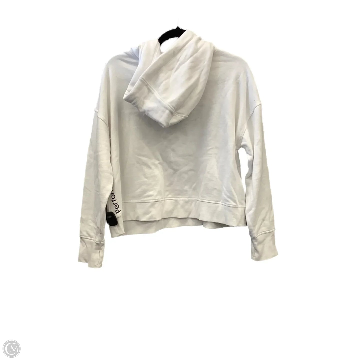 Sweatshirt Hoodie By Calvin Klein In White, Size: L