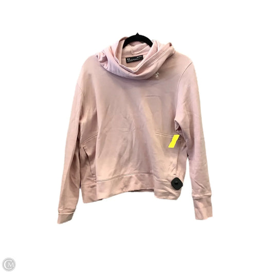 Sweatshirt Hoodie By Under Armour In Pink, Size: L