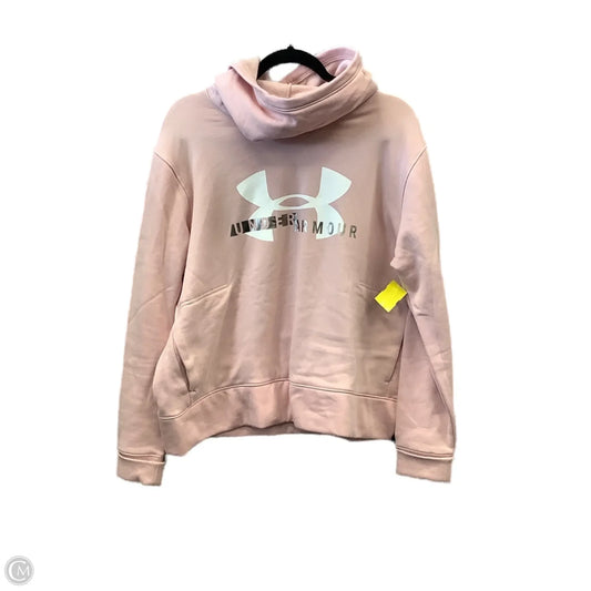 Sweatshirt Hoodie By Under Armour In Pink, Size: L