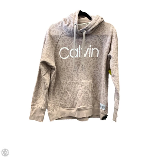 Sweatshirt Hoodie By Calvin Klein In Pink, Size: L