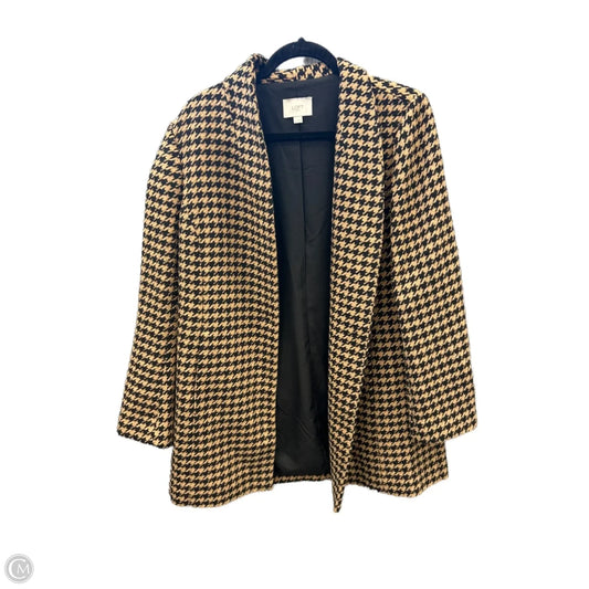 Coat Wool By Loft In Black & Brown, Size: M