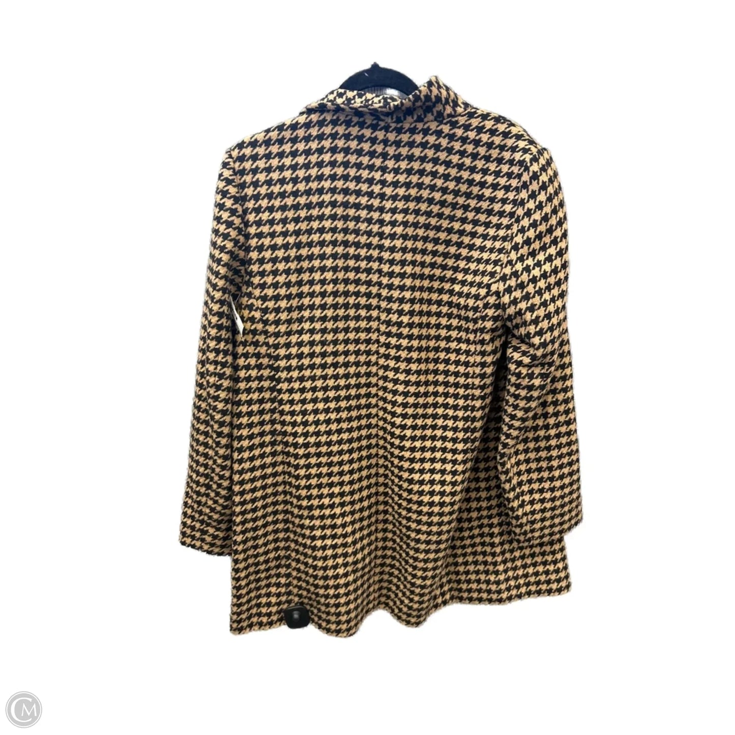 Coat Wool By Loft In Black & Brown, Size: M