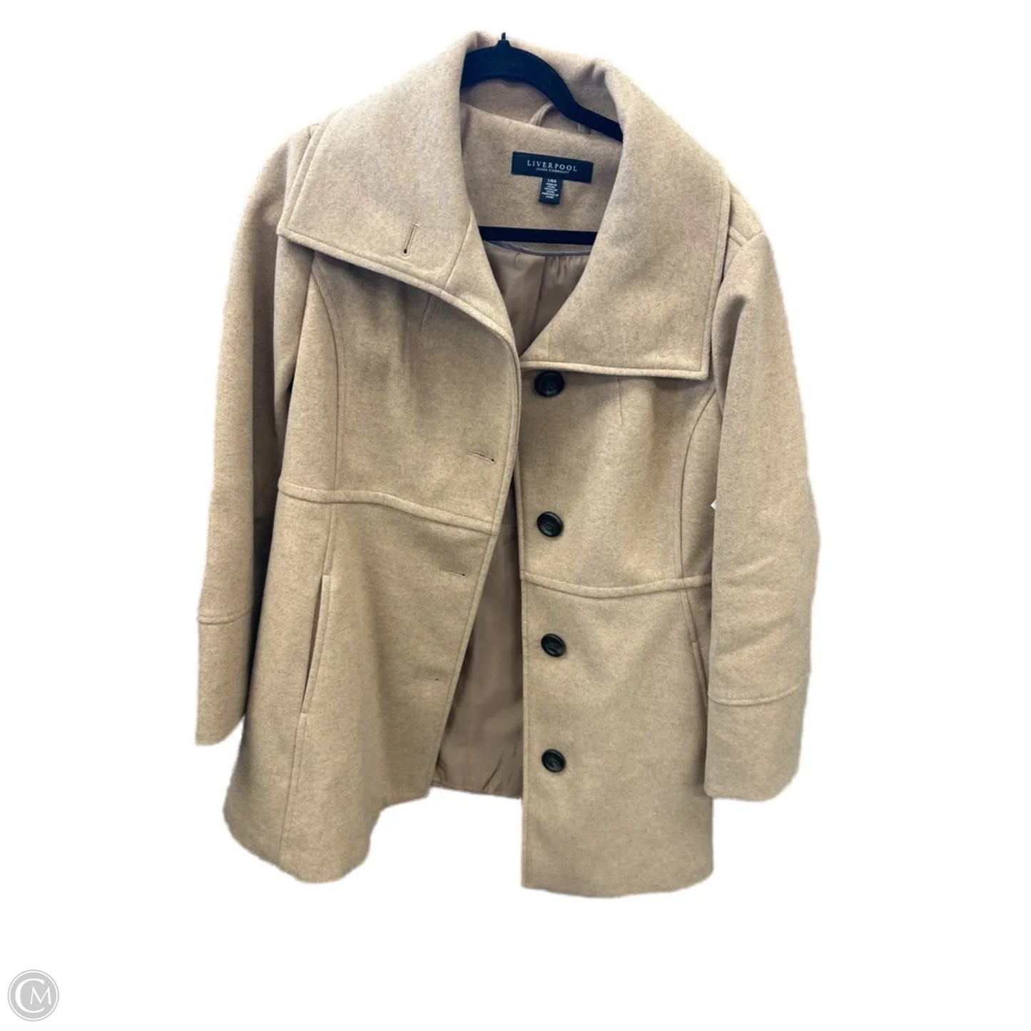 Coat Wool By Liverpool In Brown, Size: L