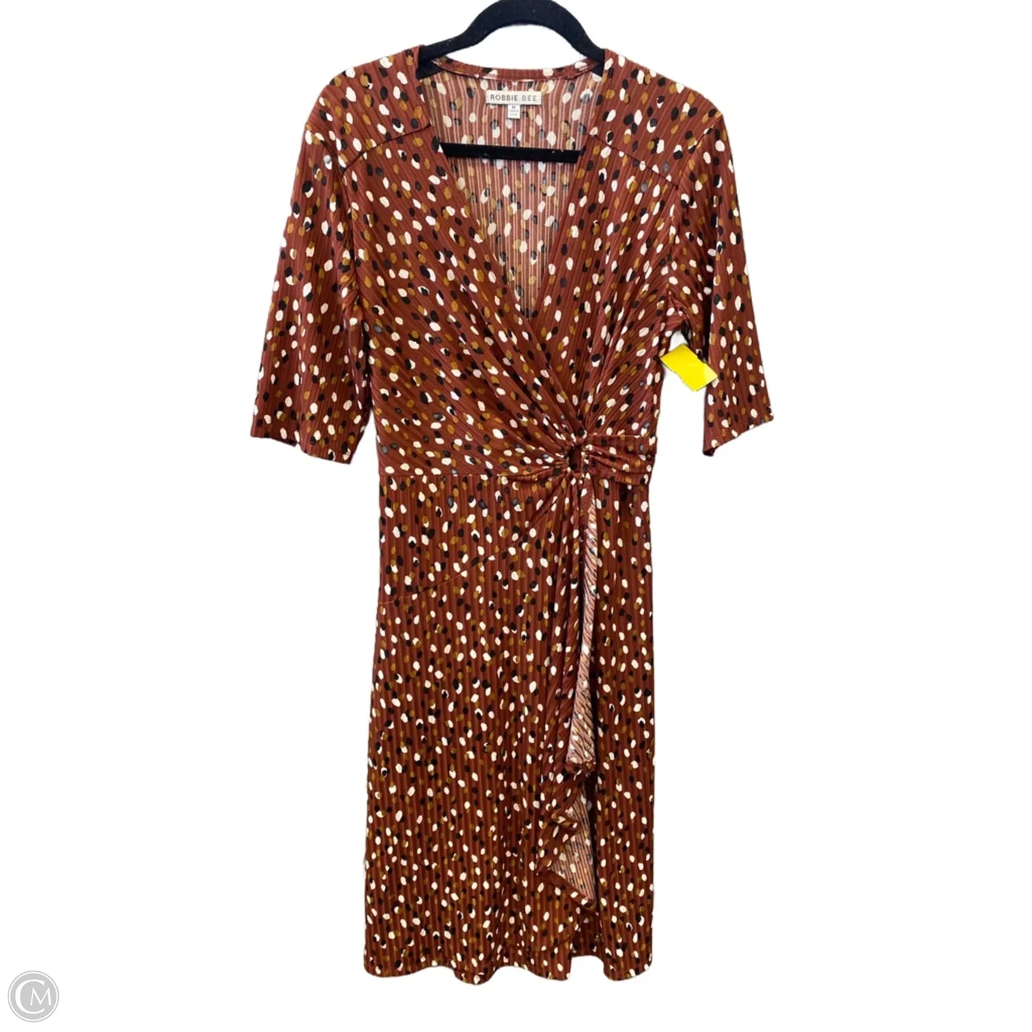 Dress Casual Midi By Robbie Bee In Brown, Size: M
