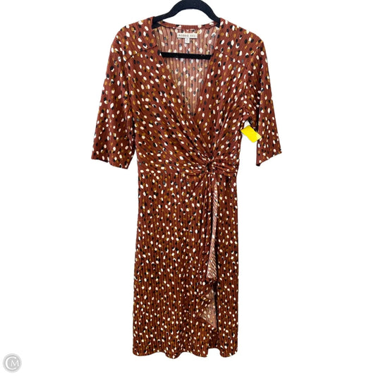 Dress Casual Midi By Robbie Bee In Brown, Size: M