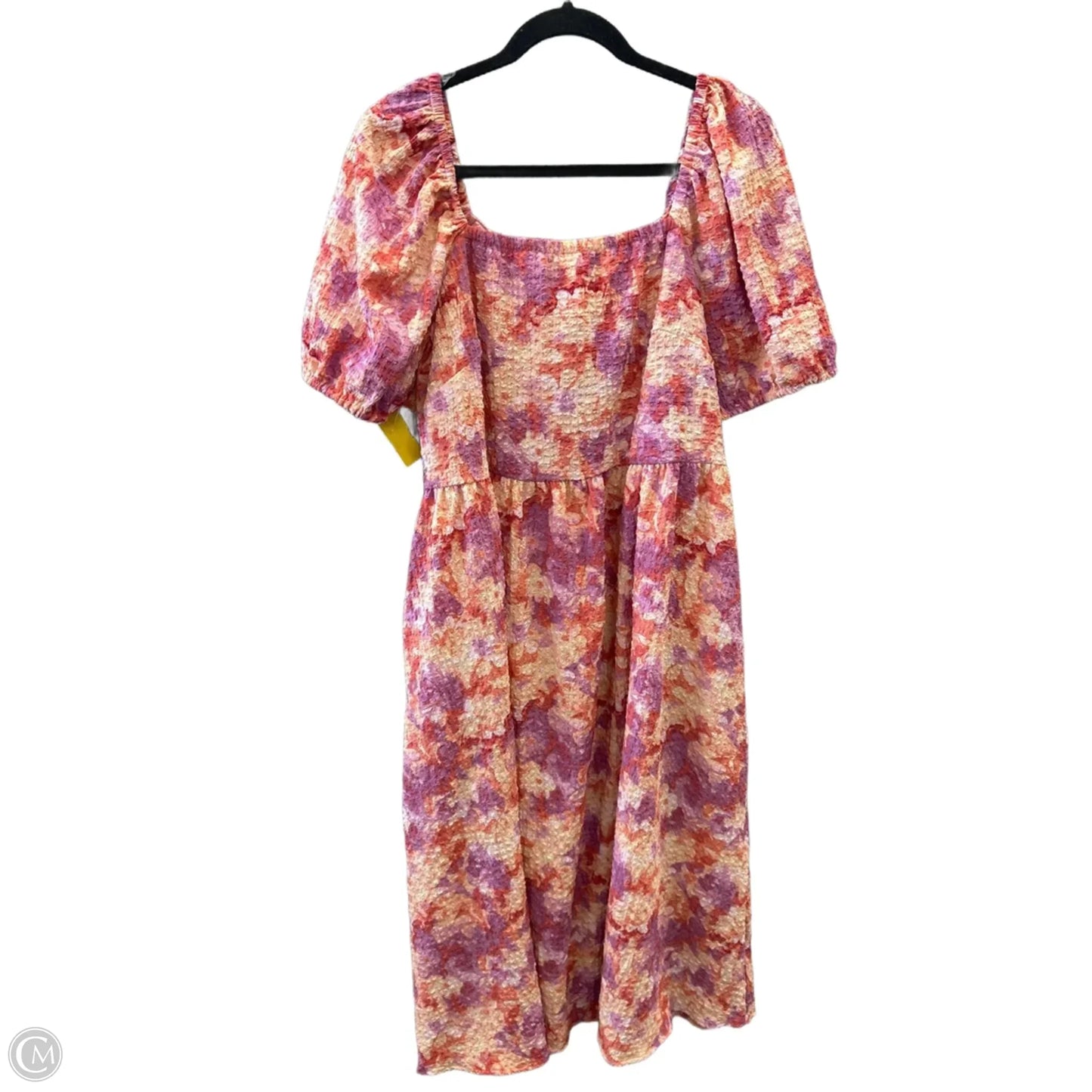 Dress Casual Midi By Time And Tru In Pink, Size: Xl