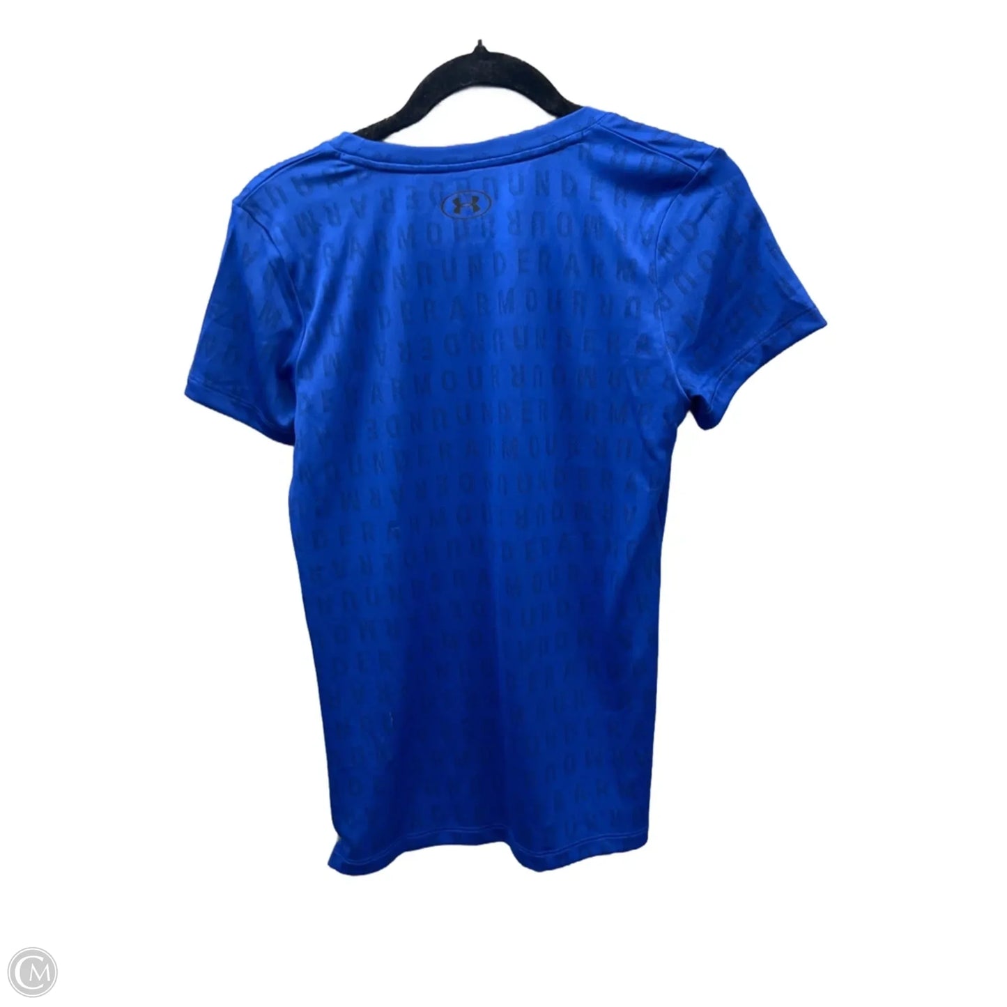 Athletic Top Short Sleeve By Under Armour In Blue, Size: S