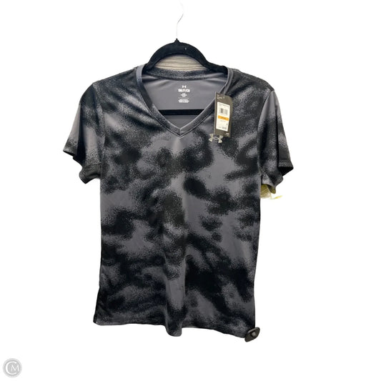 Athletic Top Short Sleeve By Under Armour In Grey, Size: S