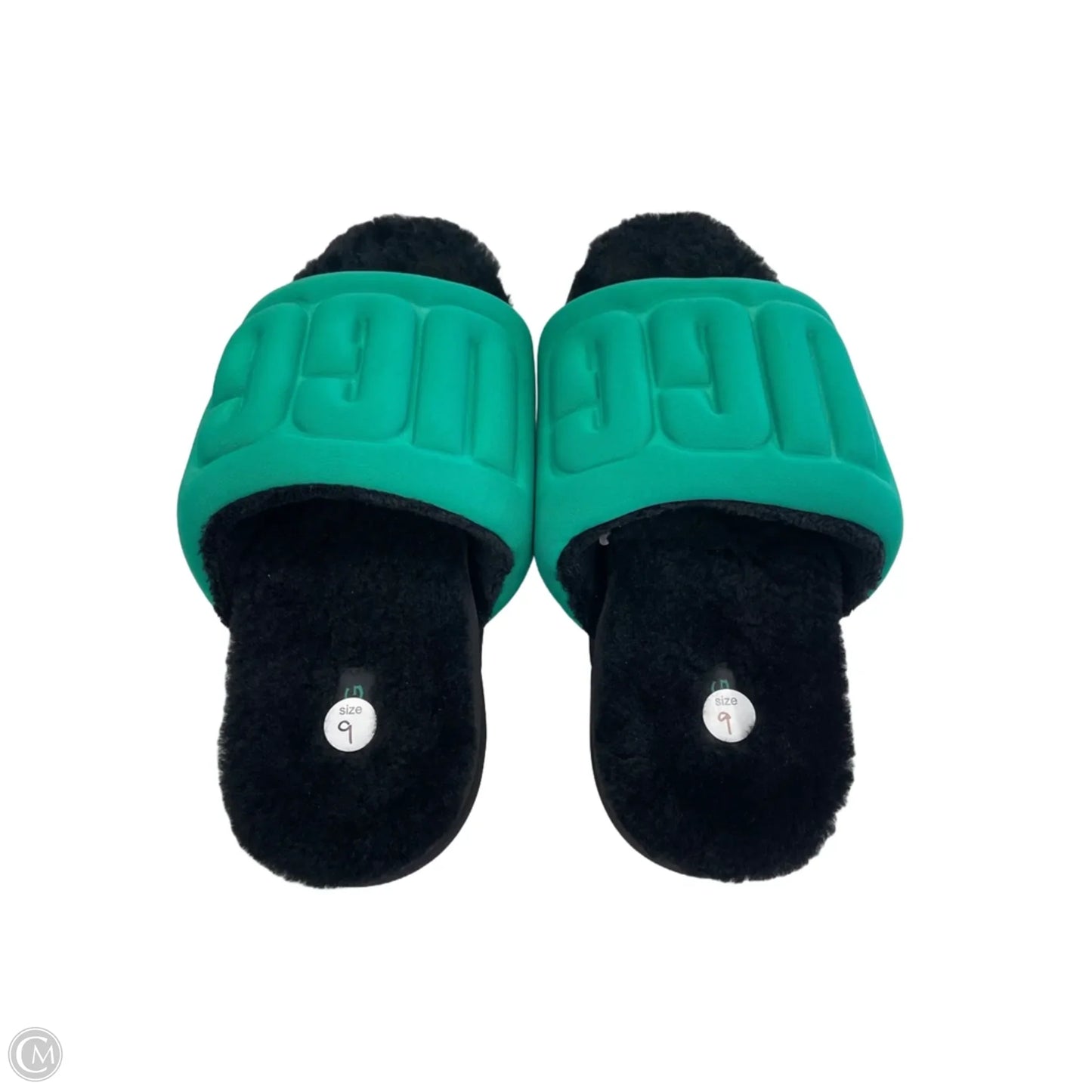 Slippers Designer By Ugg In Green, Size: 9
