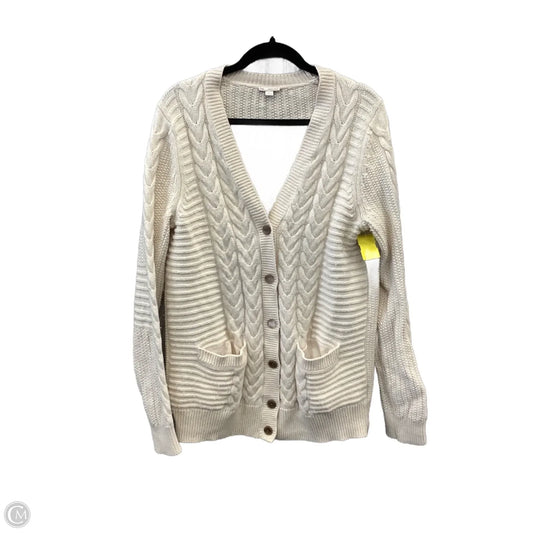Sweater Cardigan By Gap In Cream, Size: L