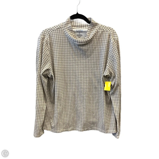 Top Long Sleeve By Croft And Barrow In Plaid Pattern, Size: Xl