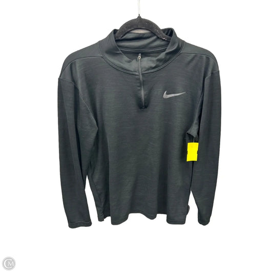 Athletic Top Long Sleeve Collar By Nike Apparel In Black, Size: S