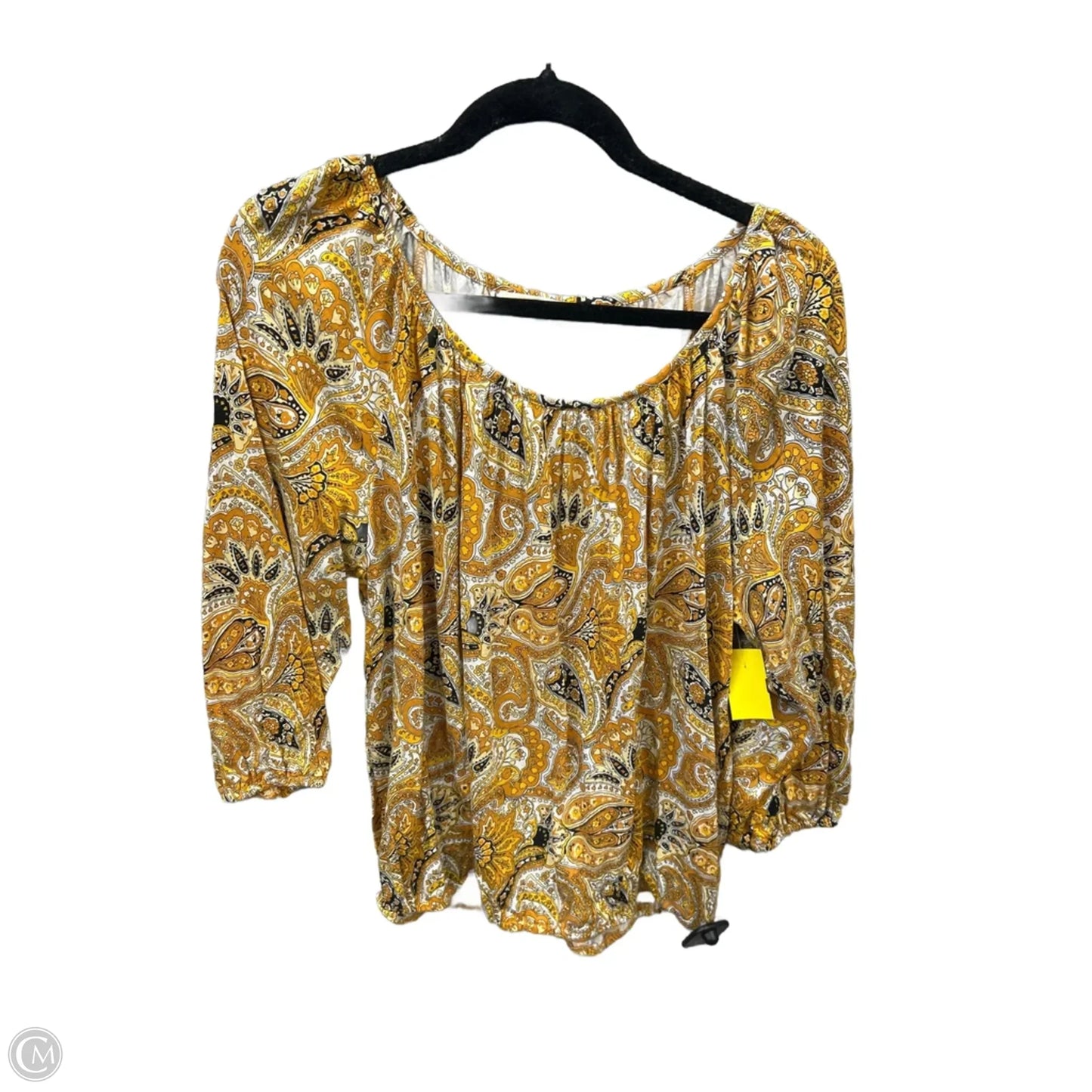 Top Long Sleeve By Michael By Michael Kors In Gold, Size: L