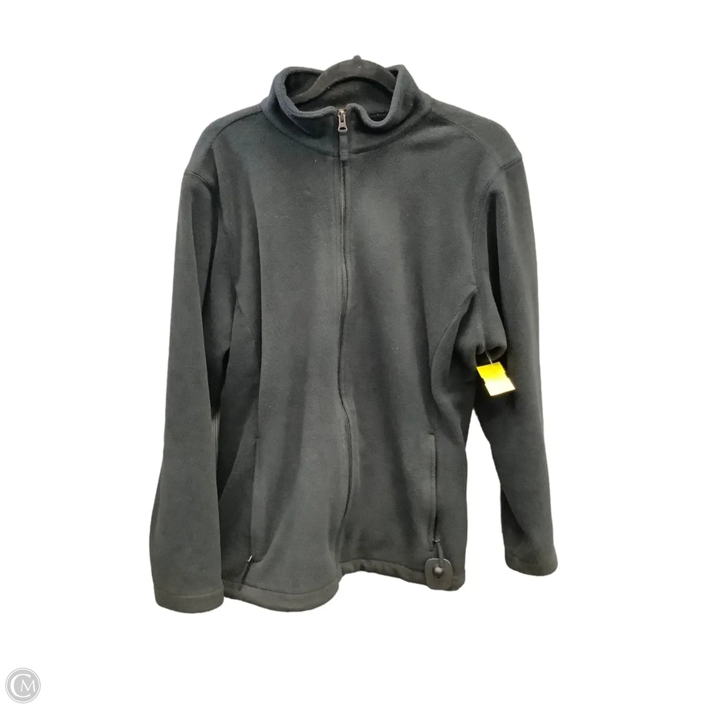 Jacket Fleece By Lands End In Black, Size: 1x