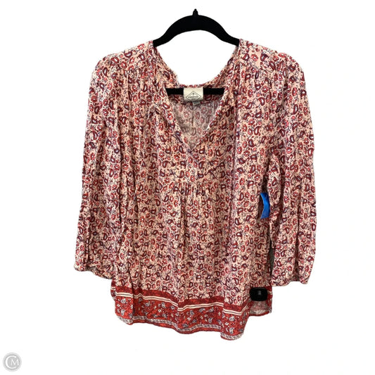 Top Long Sleeve By St Johns Bay In Pink, Size: M