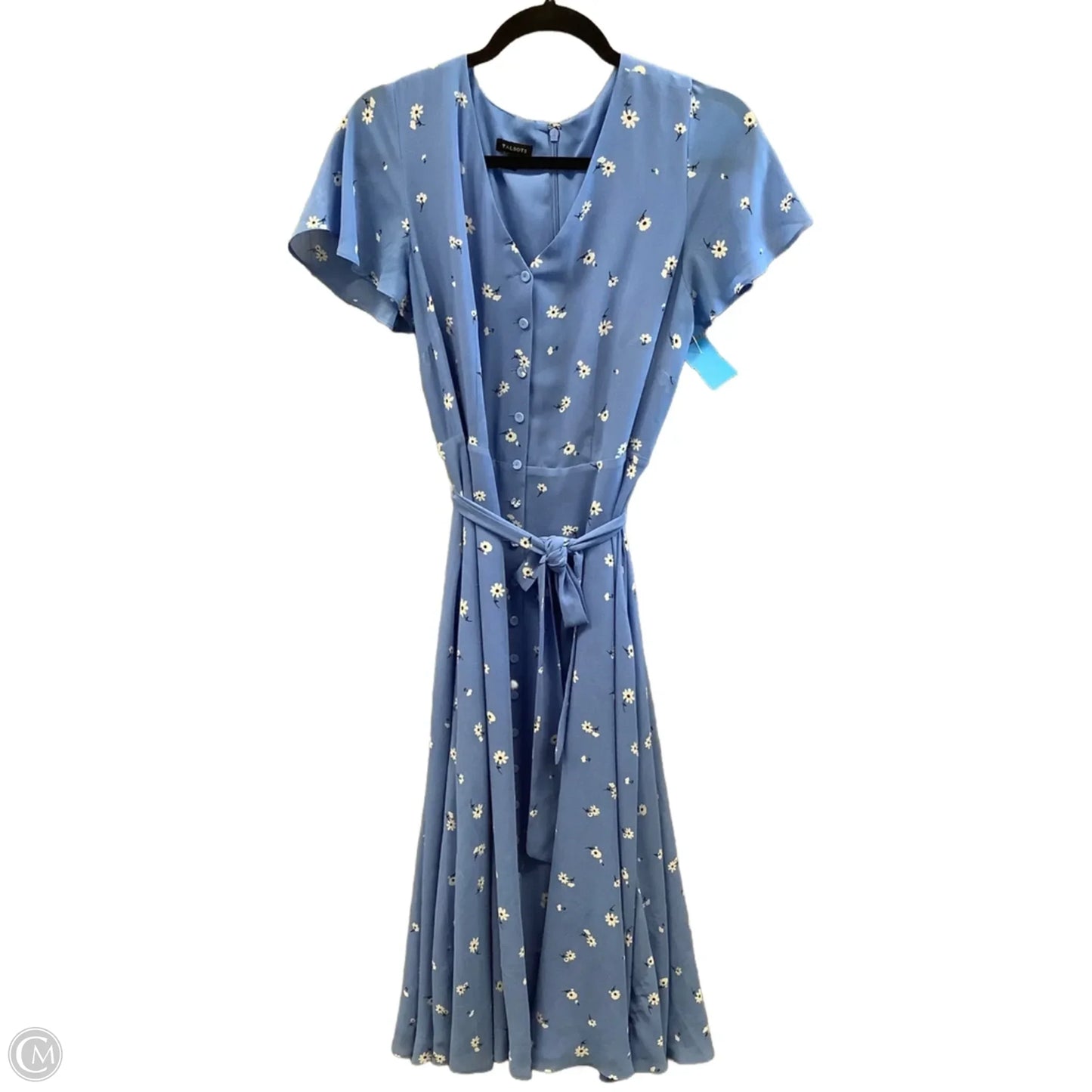 Dress Casual Midi By Talbots In Blue, Size: M