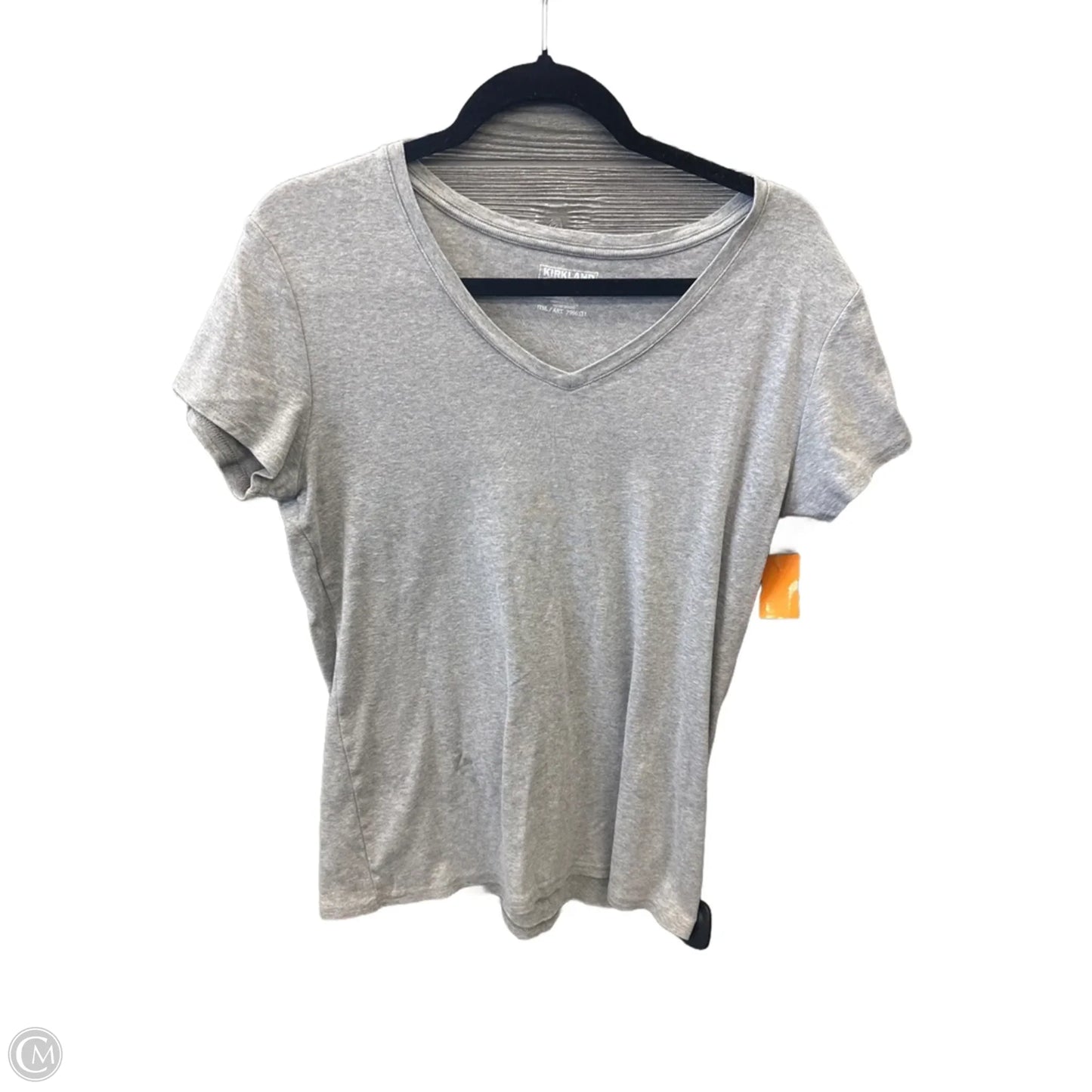 Top Short Sleeve By Kirkland In Grey, Size: Xl