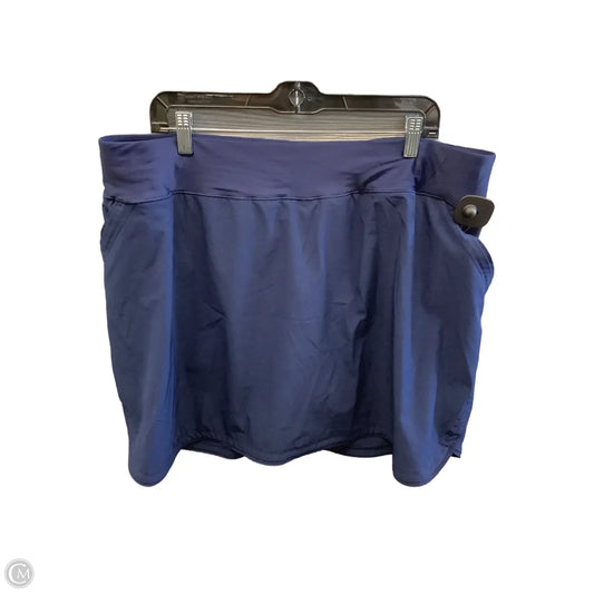Athletic Skirt By Lands End In Blue, Size: 2x