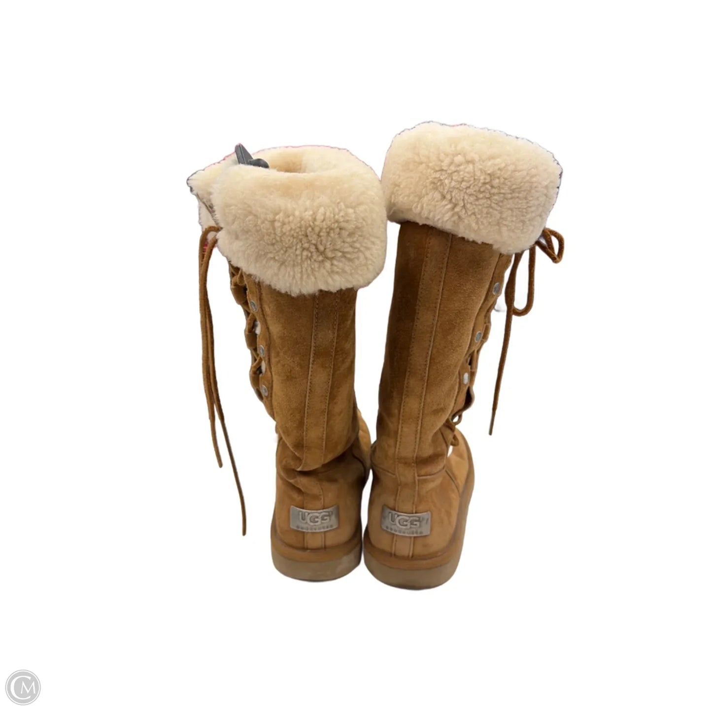 Boots Designer By Ugg In Brown, Size: 7