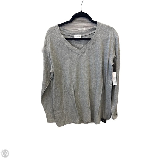 Top Long Sleeve By Clothes Mentor In Grey, Size: 1x