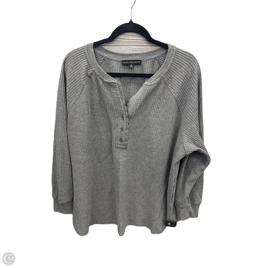 Top Long Sleeve By Jane And Delancey In Grey, Size: 2x