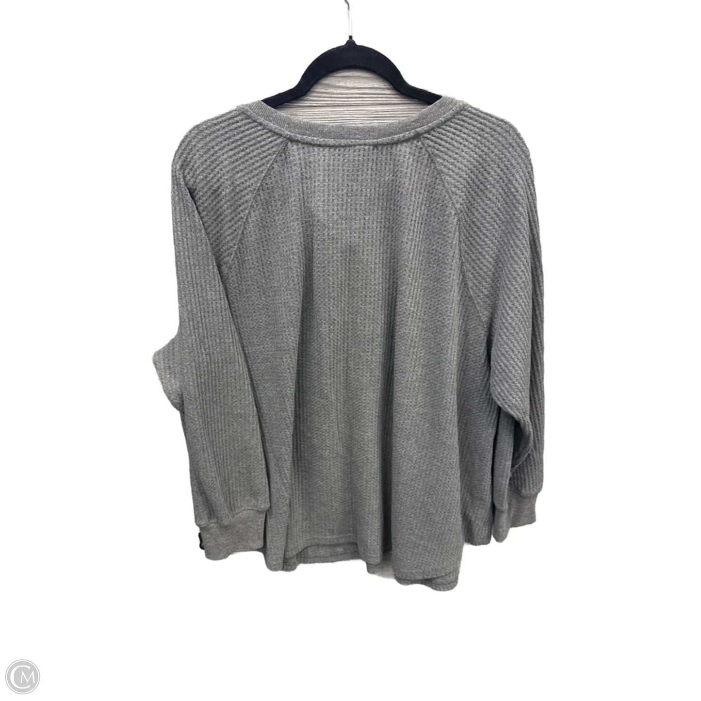 Top Long Sleeve By Jane And Delancey In Grey, Size: 2x