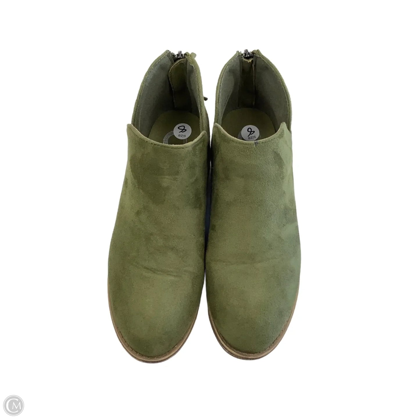 Boots Ankle Flats By Clothes Mentor In Green, Size: 8