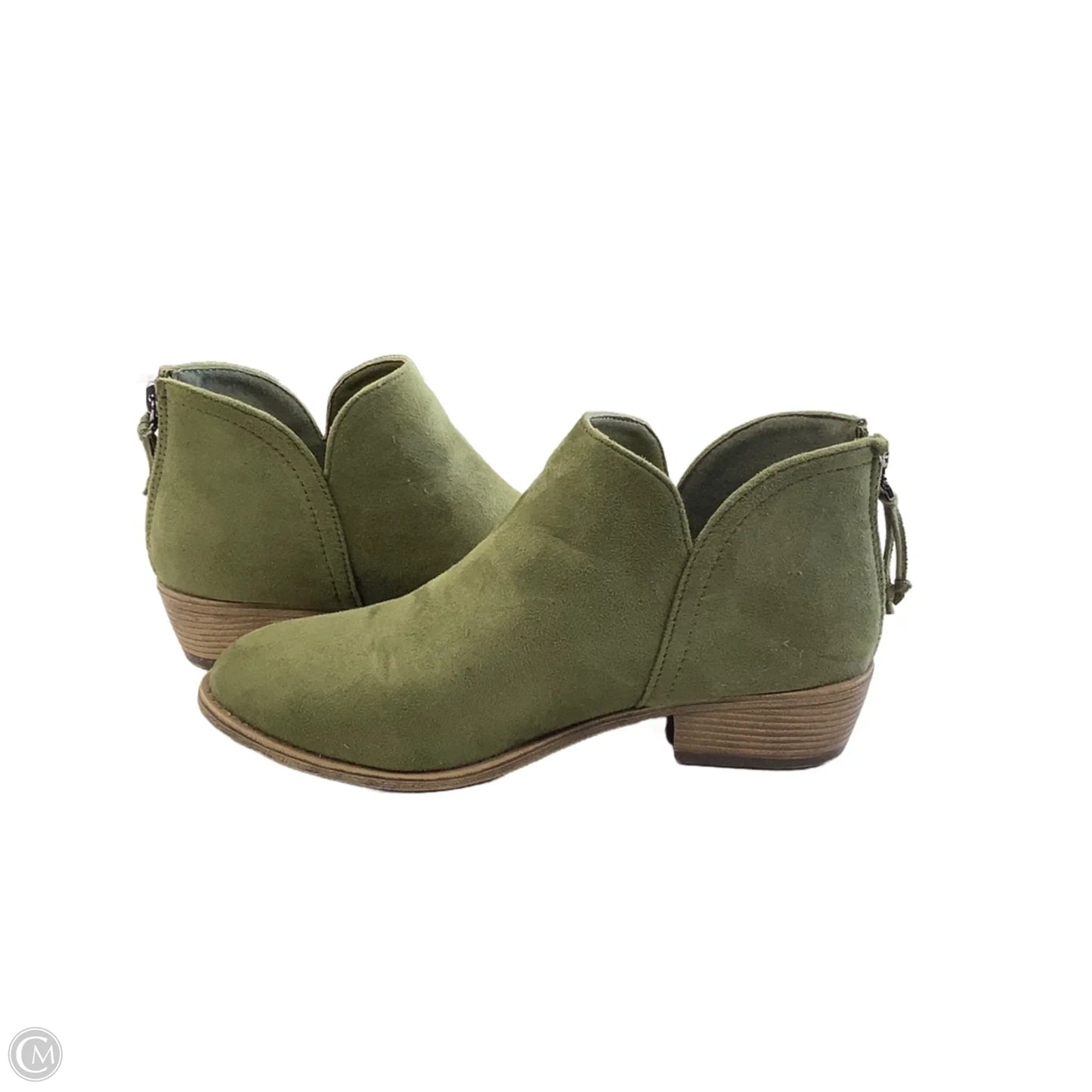 Boots Ankle Flats By Clothes Mentor In Green, Size: 8