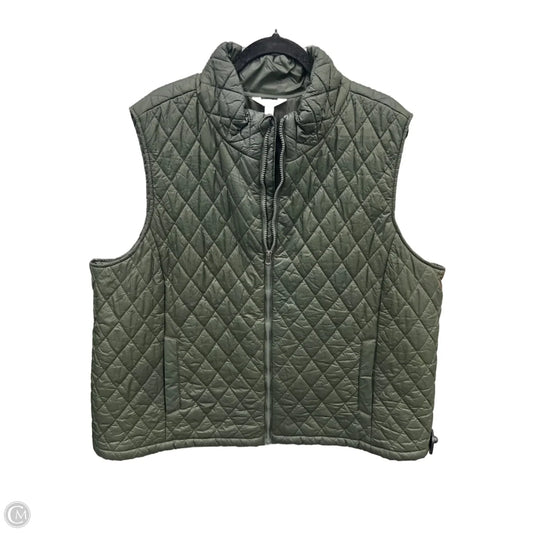 Vest Puffer & Quilted By Time And Tru In Green, Size: 2x