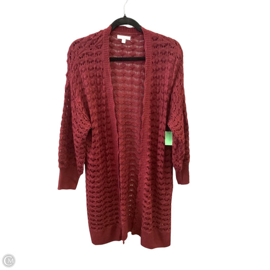 Sweater Cardigan By Lc Lauren Conrad In Red, Size: L