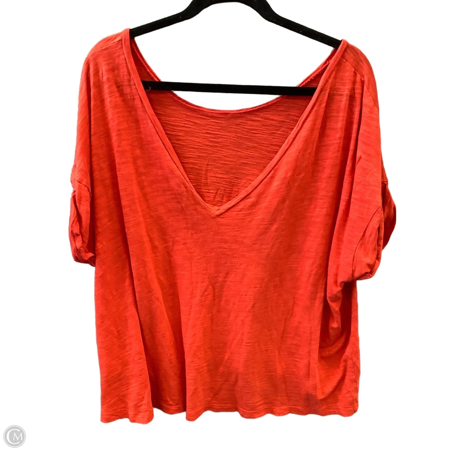 Top Short Sleeve By Banana Republic In Orange, Size: L