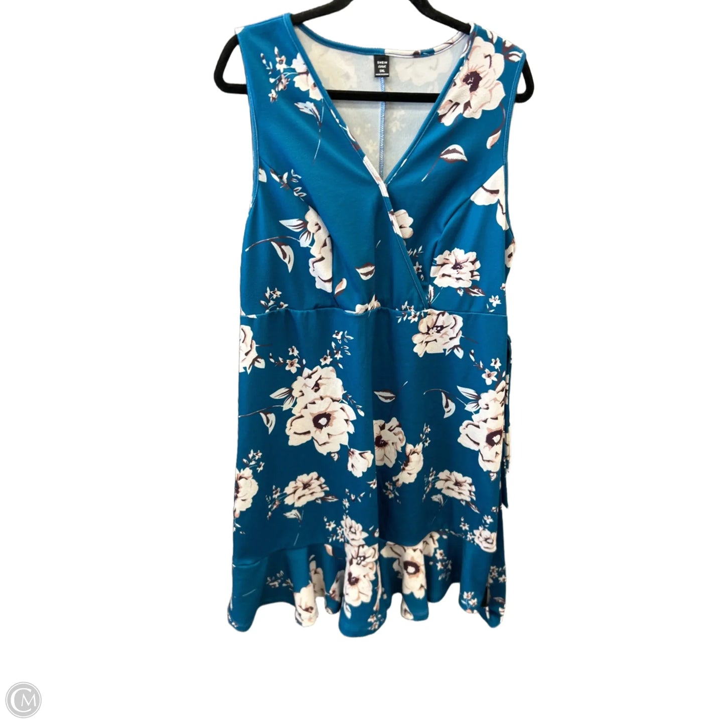 Dress Casual Midi By Shein In Floral Print, Size: 1x