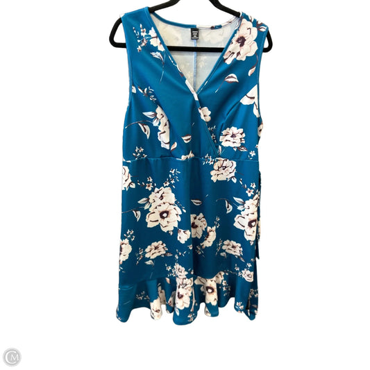 Dress Casual Midi By Shein In Floral Print, Size: 1x