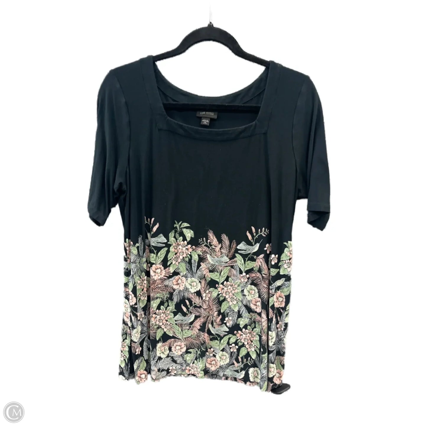Top Short Sleeve By J. Jill In Black, Size: M