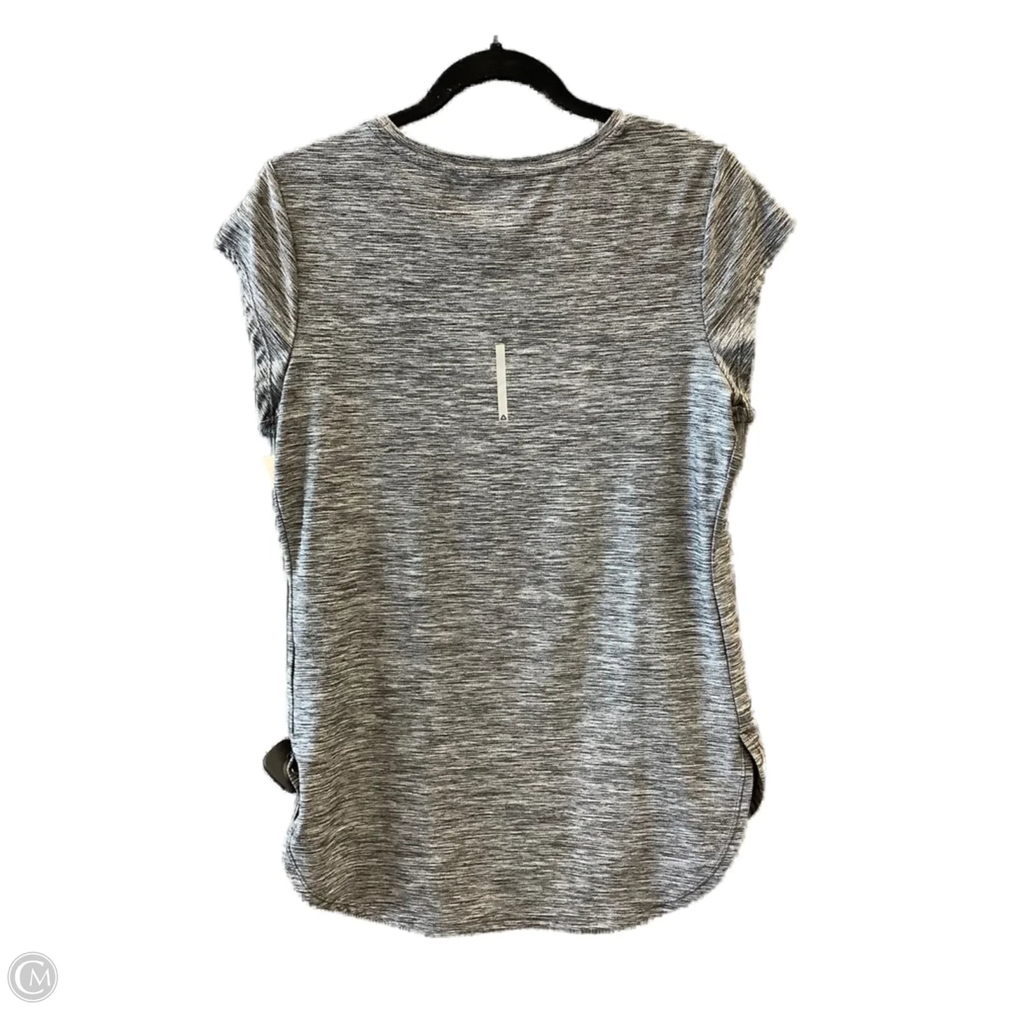 Athletic Top Short Sleeve By Reebok In Grey, Size: M