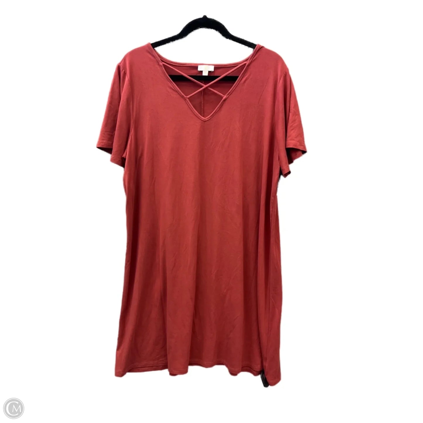 Dress Casual Midi By Clothes Mentor In Red, Size: Xl