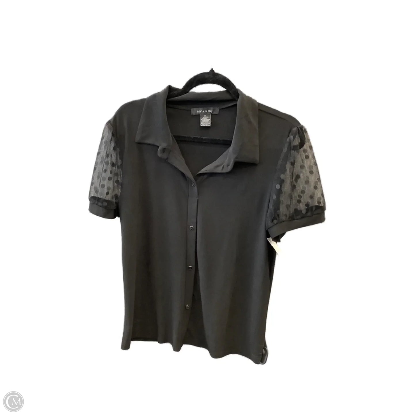 Top Short Sleeve By Clothes Mentor In Black, Size: Xl