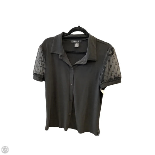 Top Short Sleeve By Clothes Mentor In Black, Size: Xl