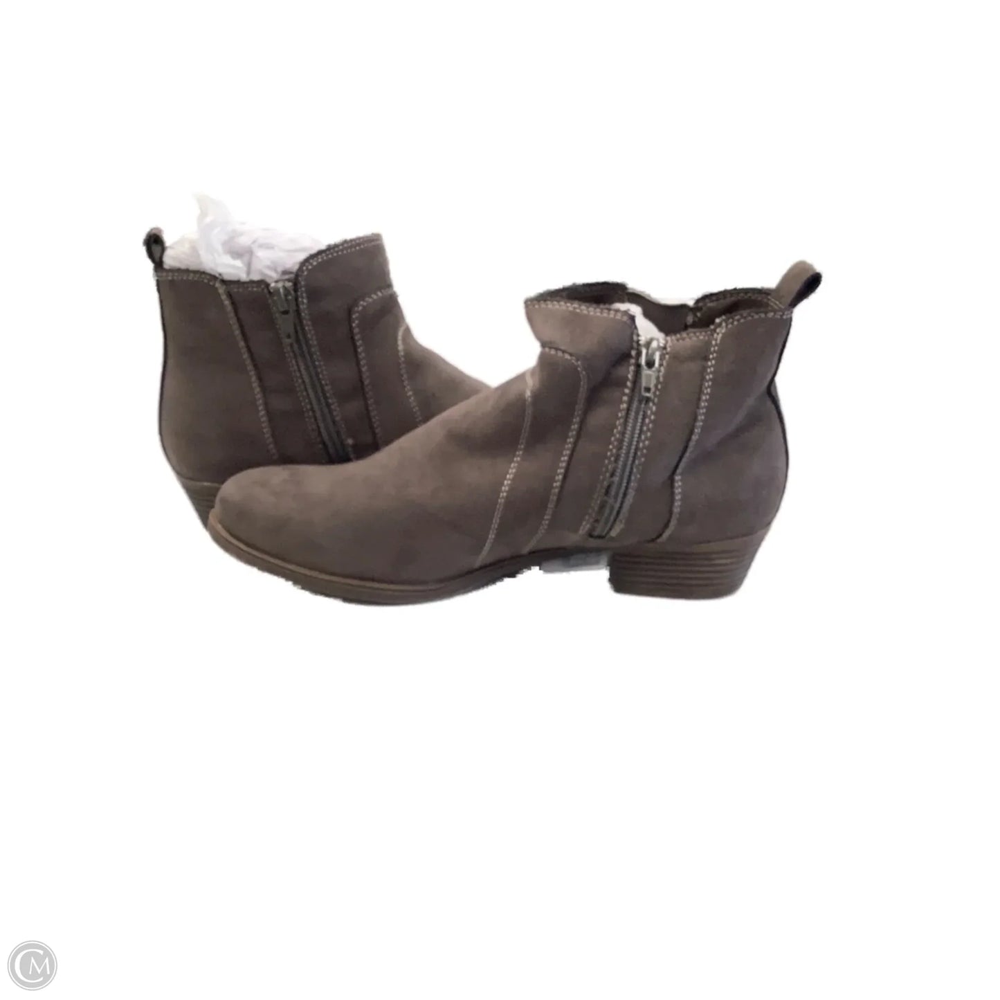 Boots Ankle Flats By Sugar In Brown, Size: 9